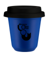 Kubek navy blue 150 ml, WARSZAWSKA SYRENKA z pokrywka czarna kubek termiczny na kawe | 70,00 zł