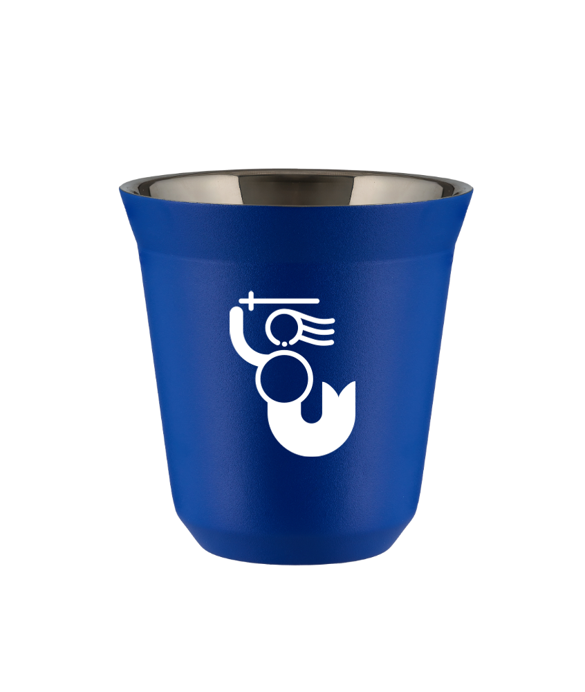Kubek navy blue 150 ml, WARSZAWSKA SYRENKA (bialy) kubek termiczny na kawe | 65,00 zł Kubek navy blue 150 ml, WARSZAWSKA SYRENKA (bialy) kubek termiczny na kawe | 65,00 zł