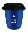 Kubek navy blue 150 ml, PALAC KULTURY I NAUKI (bialy) z pokrywka czarna kubek termiczny na kawe | 70,00 zł