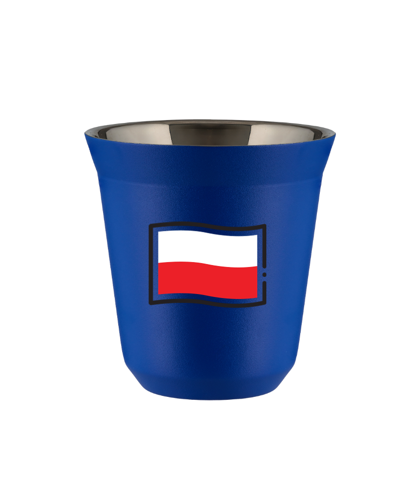 Kubek navy blue 150 ml, FLAGA POLSKI kubek termiczny na kawe | 70,00 zł Kubek navy blue 150 ml, FLAGA POLSKI kubek termiczny na kawe | 70,00 zł
