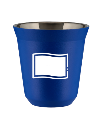 Kubek navy blue 150 ml, FLAGA POLSKI (bialy)