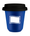 Kubek navy blue 150 ml, FLAGA POLSKI (bialy) z pokrywka czarna kubek termiczny na kawe | 75,00 zł