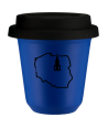 Kubek navy blue 150 ml, POLSKA (czarny) z pokrywka czarna kubek termiczny na kawe | 75,00 zł