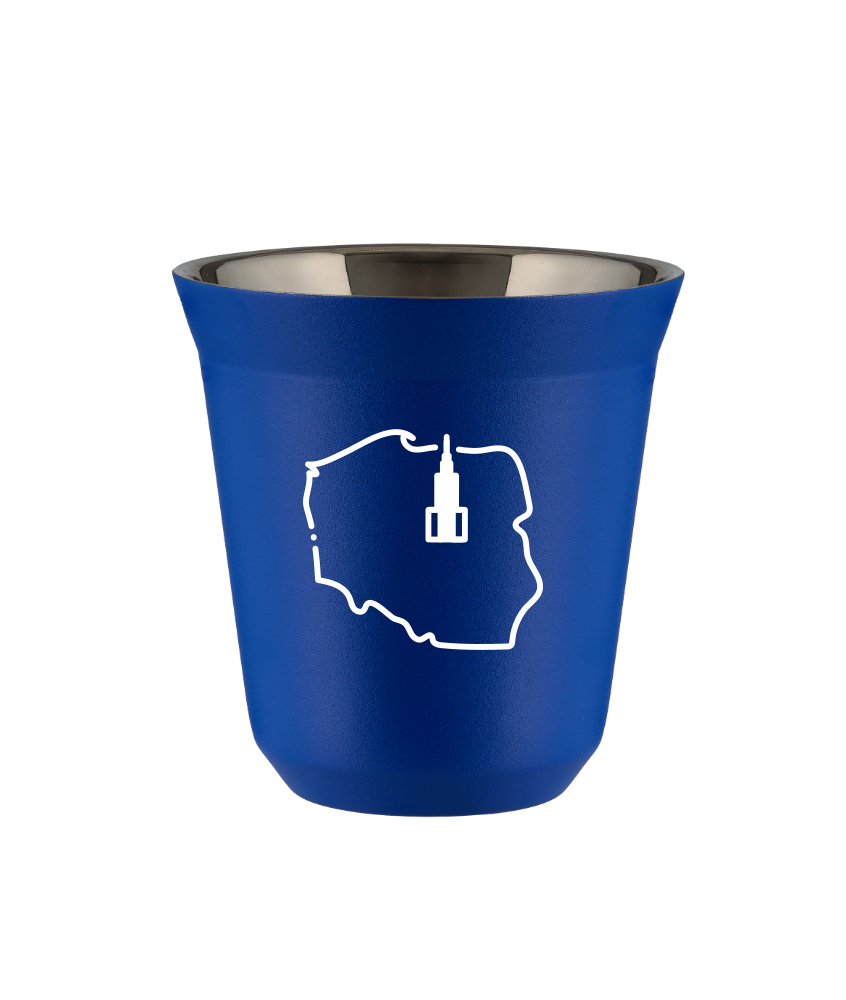 Kubek navy blue 150 ml, POLSKA (bialy) kubek termiczny na kawe | 70,00 zł Kubek navy blue 150 ml, POLSKA (bialy) kubek termiczny na kawe | 70,00 zł