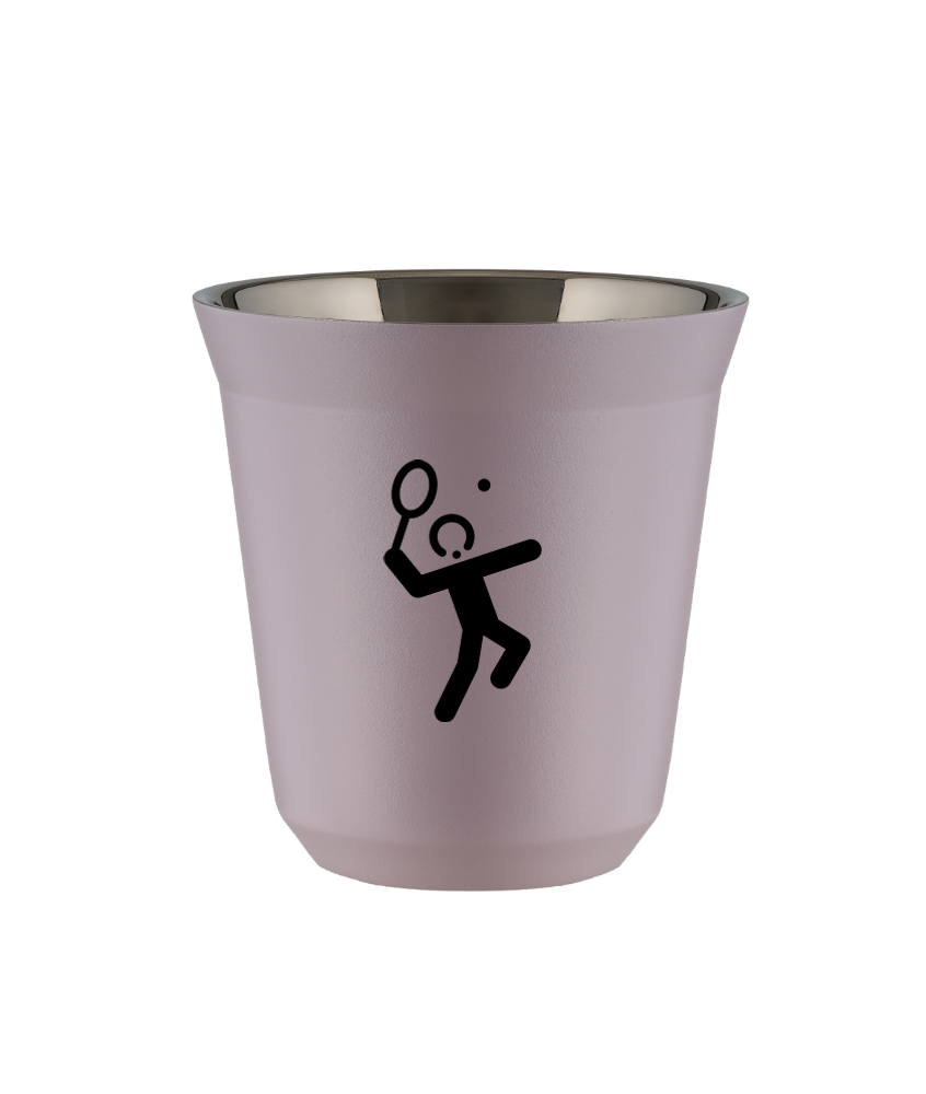 Kubek lawendowy 150 ml, TENIS 2 (czarny) kubek termiczny na kawe | 65,00 zł