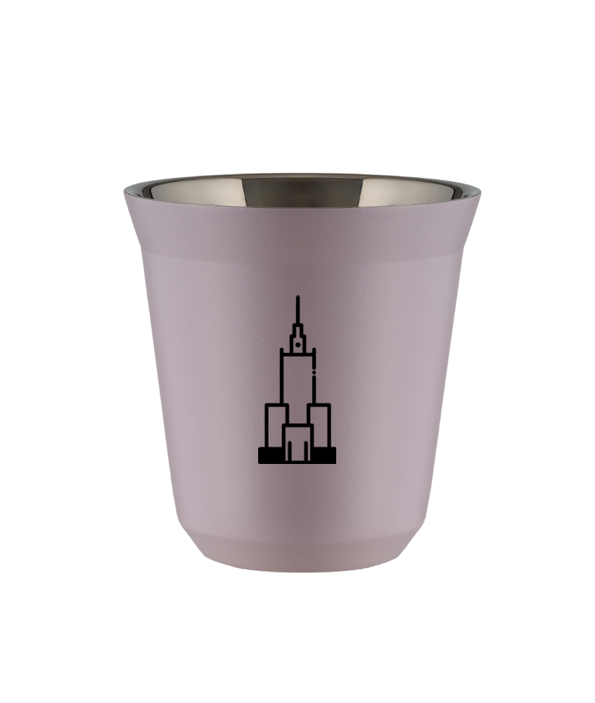 Kubek lawendowy 150 ml, PALAC KULTURY I NAUKI kubek termiczny na kawe | 65,00 zł Kubek lawendowy 150 ml, PALAC KULTURY I NAUKI kubek termiczny na kawe | 65,00 zł