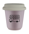 Kubek lawendowy 150 ml, AUTOBUS (czarny) z pokrywka biala kubek termiczny na kawe | 70,00 zł
