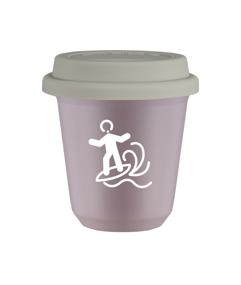 Kubek lawendowy 150 ml, WINDSURFING (bialy) z pokrywka biala kubek termiczny na kawe | 70,00 zł