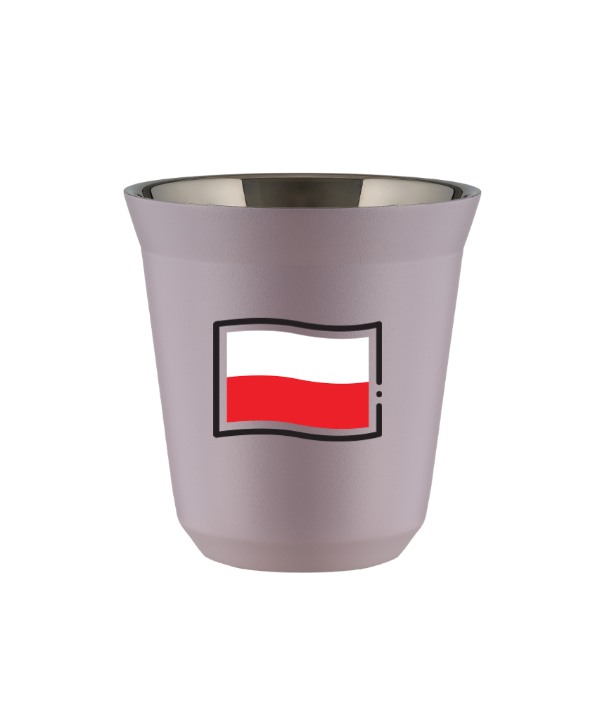Kubek lawendowy 150 ml, FLAGA POLSKI (czarny) kubek termiczny na kawe | 70,00 zł Kubek lawendowy 150 ml, FLAGA POLSKI (czarny) kubek termiczny na kawe | 70,00 zł