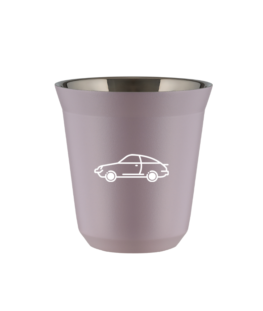 Kubek 150 ml LAWENDOWY "Samochód (biały)"