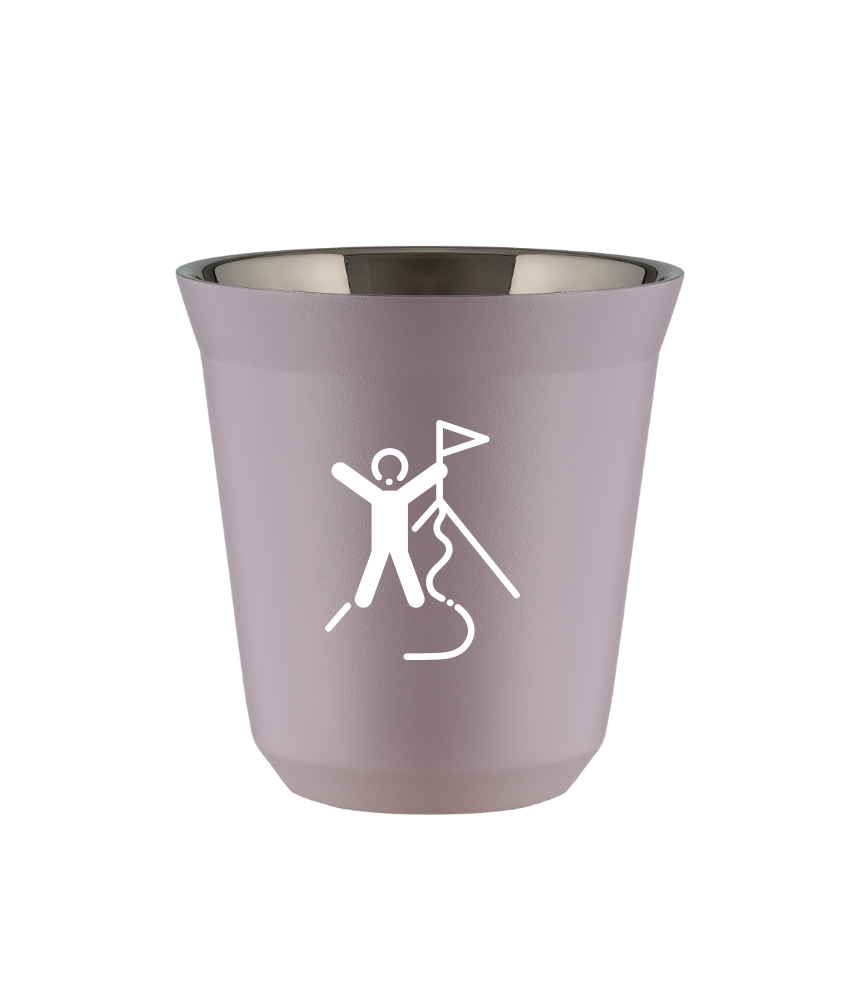 Kubek 150 ml LAWENDOWY "Wspinaczka 1 (biały)"