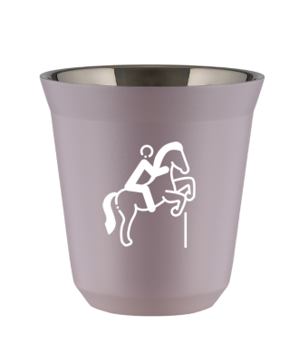 Kubek 150 ml LAWENDOWY "Jeździectwo 1 (biały)" Kubek 150 ml LAWENDOWY "Jeździectwo 1 (biały)"