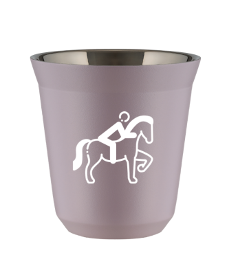Kubek 150 ml LAWENDOWY "Jeździectwo 2 (biały)" Kubek 150 ml LAWENDOWY "Jeździectwo 2 (biały)"