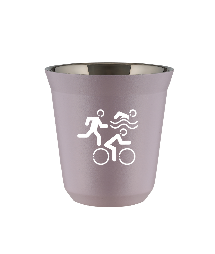 Kubek 150 ml LAWENDOWY "Sporty (biały)"