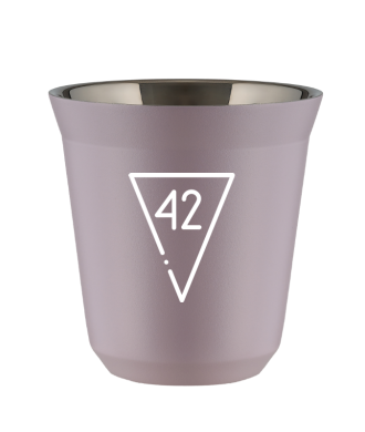 Kubek 150 ml LAWENDOWY "42 (biały)" Kubek 150 ml LAWENDOWY "42 (biały)"