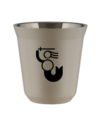 Kubek natural beige 150 ml, WARSZAWSKA SYRENKA (czarny)