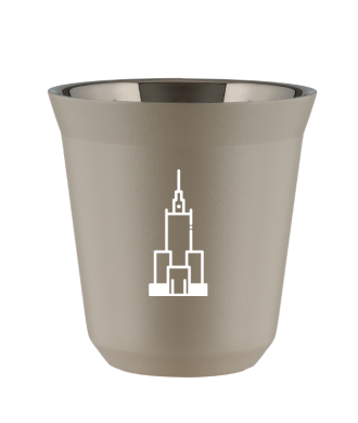 Kubek 150 ml BEŻOWY "Pałac kultury i nauki (biały)" Kubek 150 ml BEŻOWY "Pałac kultury i nauki (biały)"