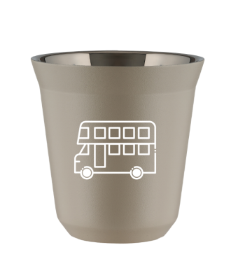 Kubek 150 ml BEŻOWY "Autobus (biały)" Kubek 150 ml BEŻOWY "Autobus (biały)"