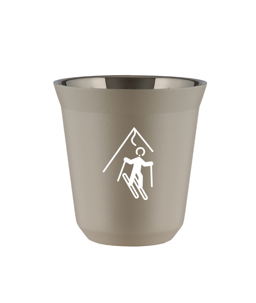 Kubek 150 ml BEŻOWY "Narciarstwo (biały)"