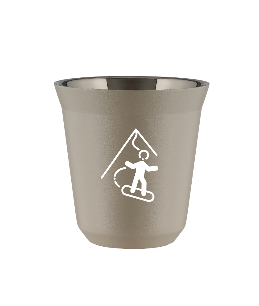 Kubek 150 ml BEŻOWY "Snowboard (biały)"