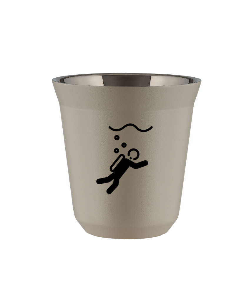 Kubek 150 ml BEŻOWY "Nurkowanie"