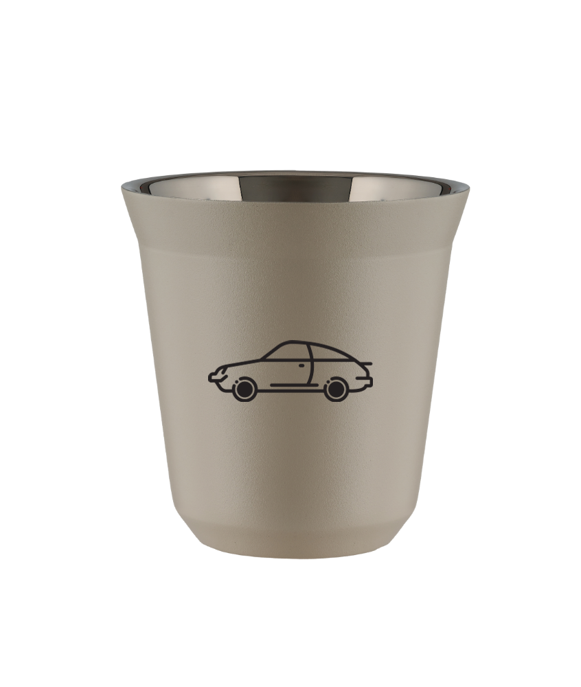 Kubek 150 ml BEŻOWY "Samochód (czarny)"