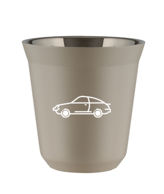 Kubek 150 ml BEŻOWY "Samochód (biały)" Kubek 150 ml BEŻOWY "Samochód (biały)"