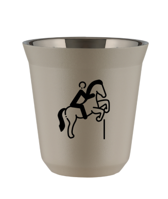 Kubek 150 ml BEŻOWY "Jeździectwo 1" Kubek 150 ml BEŻOWY "Jeździectwo 1"