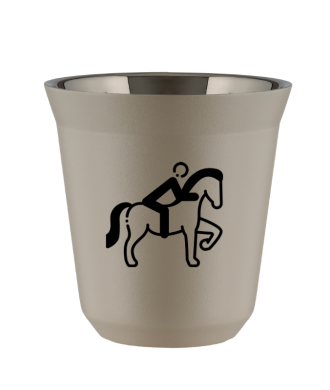Kubek 150 ml BEŻOWY "Jeździectwo 2 (czarny)" Kubek 150 ml BEŻOWY "Jeździectwo 2 (czarny)"