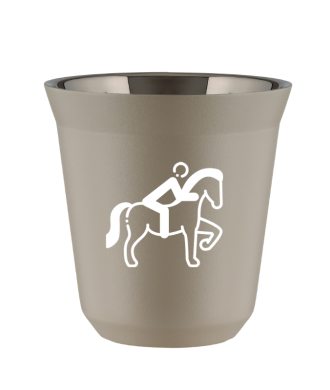 Kubek 150 ml BEŻOWY "Jeździectwo 2 (biały)" Kubek 150 ml BEŻOWY "Jeździectwo 2 (biały)"