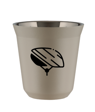 Kubek 150 ml BEŻOWY "Kask (czarny)" Kubek 150 ml BEŻOWY "Kask (czarny)"