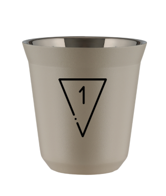 Kubek 150 ml BEŻOWY "1 (czarny)" Kubek 150 ml BEŻOWY "1 (czarny)"