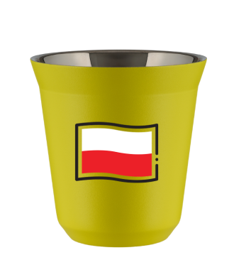 Kubek canary yellow 150 ml, FLAGA POLSKI (czarny)