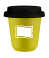 Kubek canary yellow 150 ml, FLAGA POLSKI (bialy) z pokrywka czarna kubek termiczny na kawe | 75,00 zł