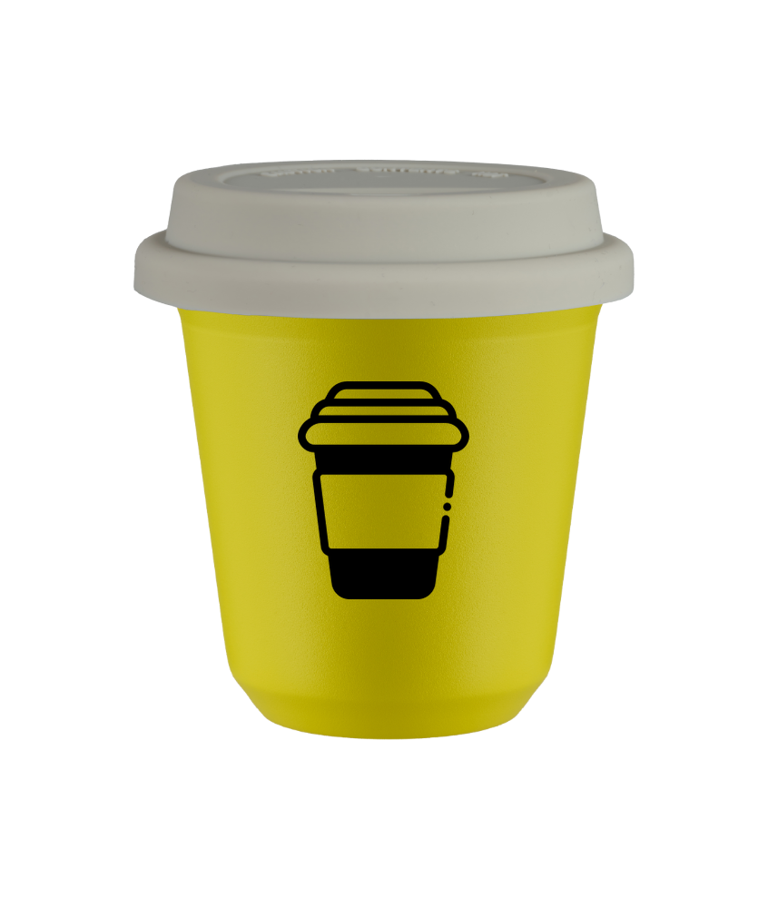 Kubek canary yellow 150 ml, KUBEK z pokrywka biala kubek termiczny na kawe | 75,00 zł Kubek canary yellow 150 ml, KUBEK z pokrywka biala kubek termiczny na kawe | 75,00 zł
