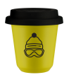 Kubek canary yellow 150 ml, CZAPKA (czarny) z pokrywka czarna kubek termiczny na kawe | 75,00 zł