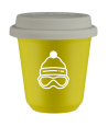 Kubek canary yellow 150 ml, CZAPKA (bialy) z pokrywka biala kubek termiczny na kawe | 75,00 zł