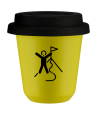 Kubek canary yellow 150 ml, WSPINACZKA 1 (czarny) z pokrywka czarna kubek termiczny na kawe | 75,00 zł