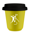 Kubek canary yellow 150 ml, WSPINACZKA 1 (bialy) z pokrywka czarna kubek termiczny na kawe | 75,00 zł