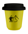 Kubek canary yellow 150 ml, WSPINACZKA 2 (czarny) z pokrywka czarna kubek termiczny na kawe | 75,00 zł