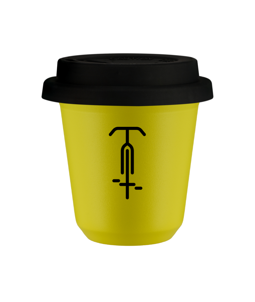 Kubek canary yellow 150 ml, KOLARSTWO 1 z pokrywka czarna kubek termiczny na kawe | 75,00 zł