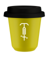Kubek canary yellow 150 ml, KOLARSTWO 1 (bialy) z pokrywka czarna kubek termiczny na kawe | 75,00 zł