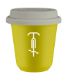 Kubek canary yellow 150 ml, KOLARSTWO 1 (bialy) z pokrywka biala kubek termiczny na kawe | 75,00 zł
