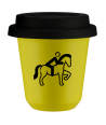Kubek canary yellow 150 ml, JEZDZIECTWO 2 z pokrywka czarna kubek termiczny na kawe | 75,00 zł
