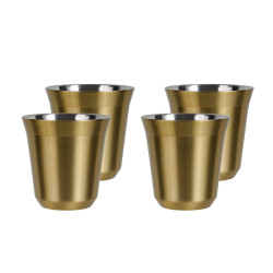 Set of 4 gold mugs 240 ml