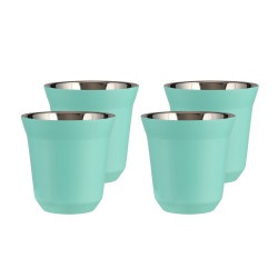 Set of 4 turquoise mugs 240 ml
