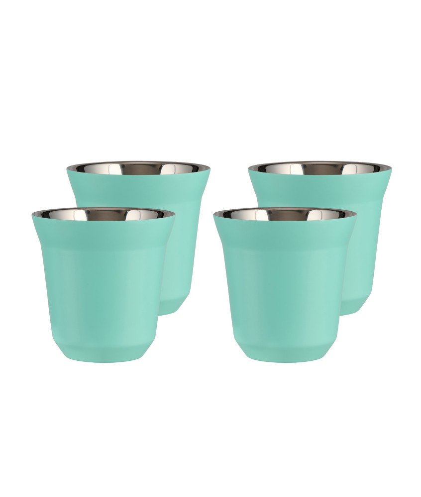 Set of 4 turquoise mugs 80 ml