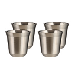 Set of 4 silver mugs 150 ml
