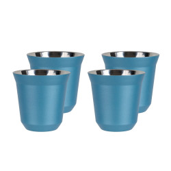 Set of 4 light blue mugs 150 ml