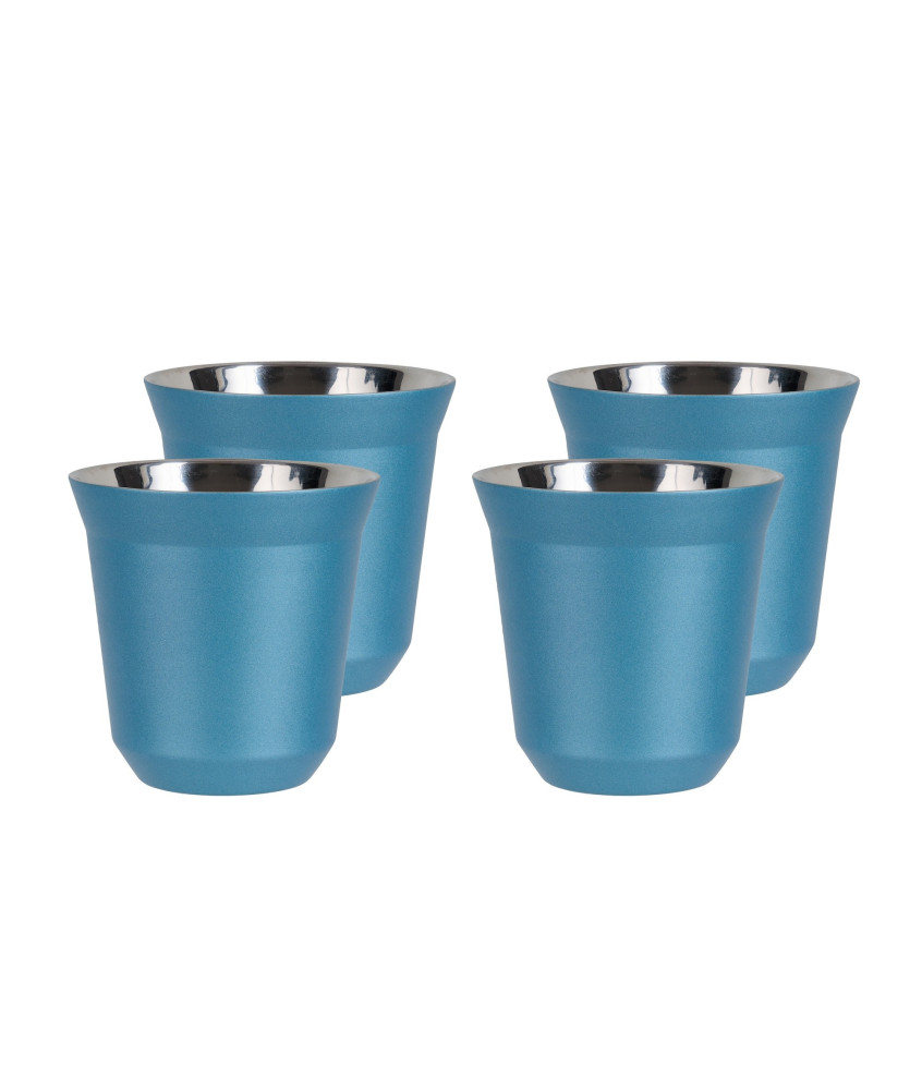 Set of 4 light blue mugs 150 ml